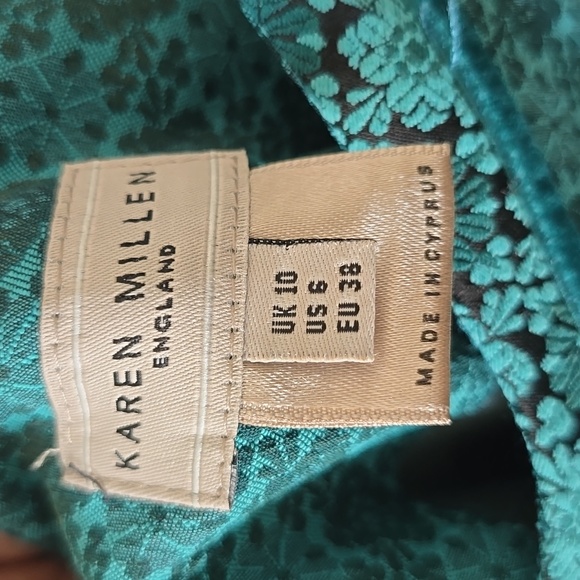 Karen Millen Size 6 Stretchy Acetate Lining Floral Cami Fit and Flare Dress - Picture 3 of 16